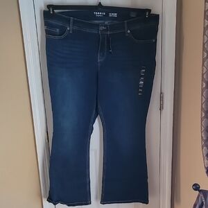 Torrid Dark Blue Flare Jeans